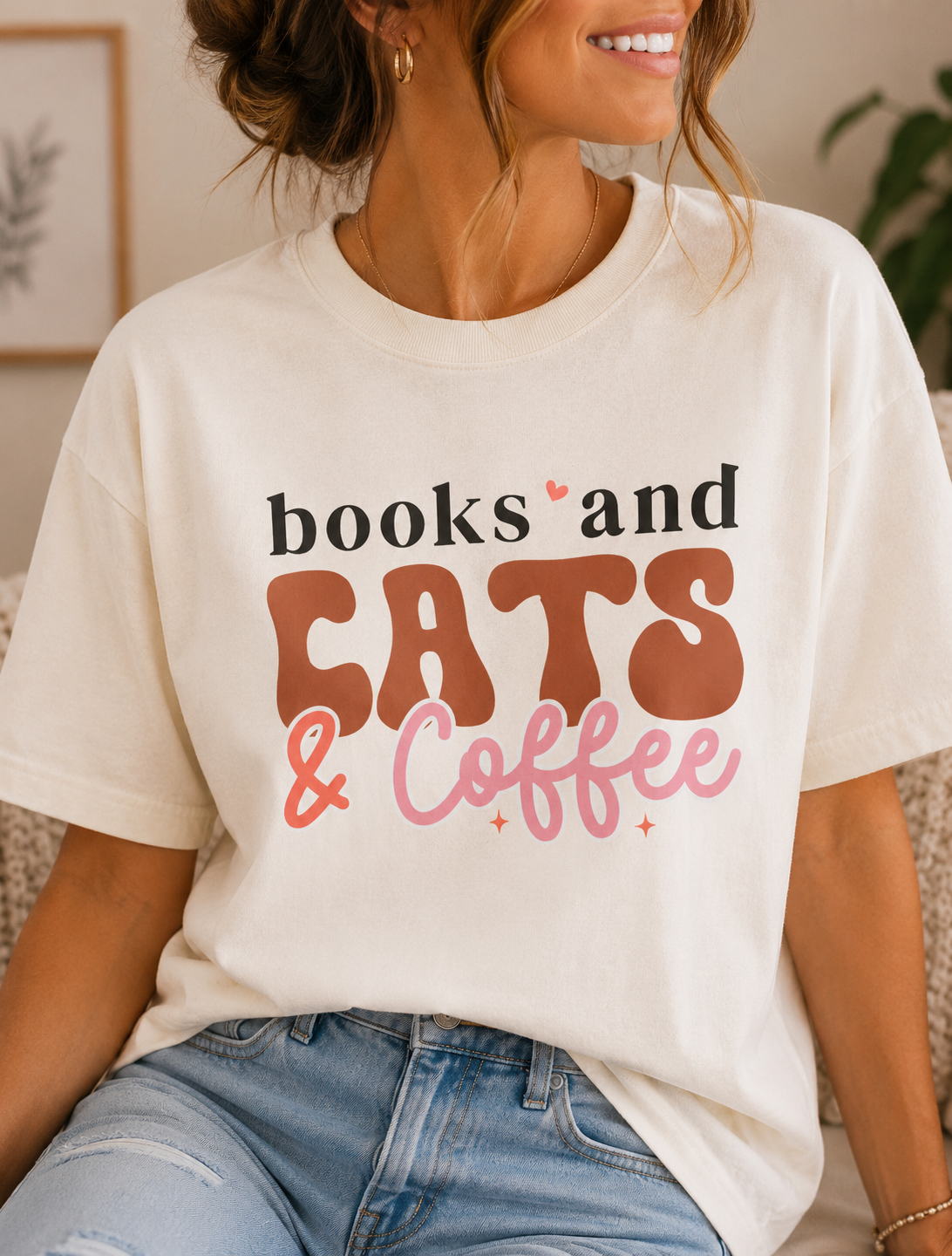 Books & Cats & Coffee Shirt